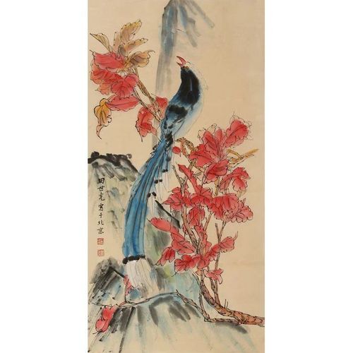 田世光花鸟字画精品名人国画三尺写意名家作品手绘古玩书画收藏