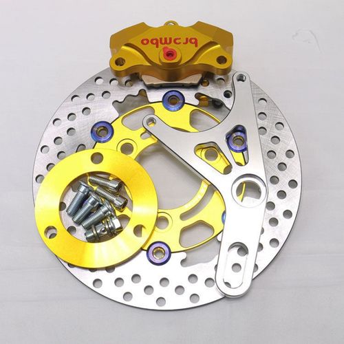 改装布雷博大鲍鱼卡钳大碟小螃蟹前后碟刹套战速小龟鬼火电摩 螃蟹后