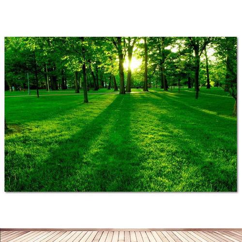草地公园海报 绿色大自然风景画 树木树林森林书房玄关挂画装饰画