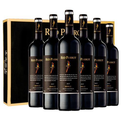 澳洲红酒原瓶进口16度红鹦鹉珍藏西拉干红葡萄酒 整箱装 750ml*6
