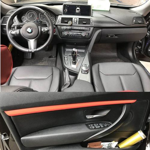 适用于13-19款宝马3系内饰贴纸 f30 f35中控挡位碳纤维改色膜贴