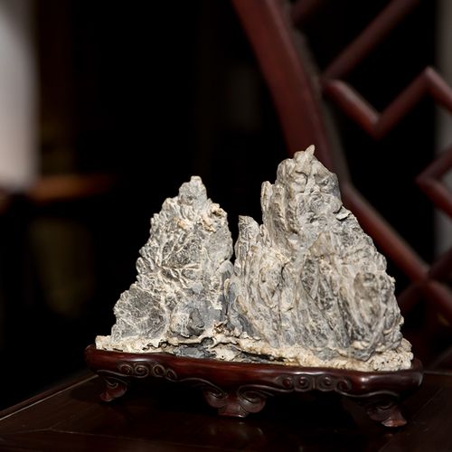 清代英石文房赏石古董收藏书房办公室桌面山子摆件奇石文房清供