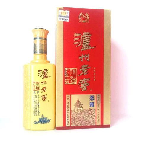 2019年生产的泸州老窖52度精品头曲 柔雅500ml*1瓶浓香型高度白酒