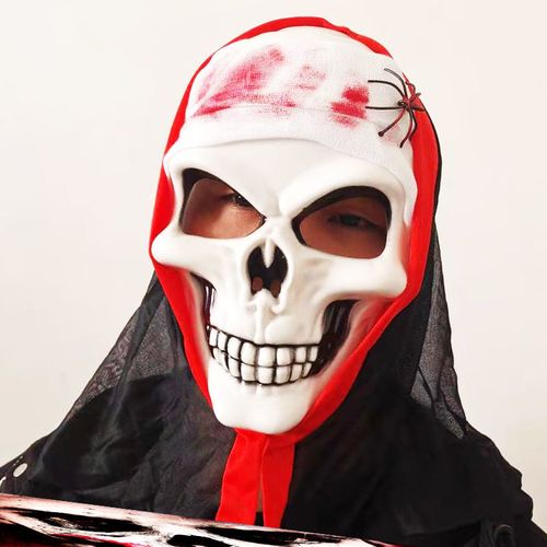 节面具鬼衣全脸恐怖儿童搞恶魔鬼脸吓人僵尸骷髅魔鬼死神头套北极象