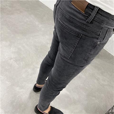 夏季矮个子男生搭配显腿长牛仔休闲裤时尚休闲风牛仔裤男修身小脚牛仔