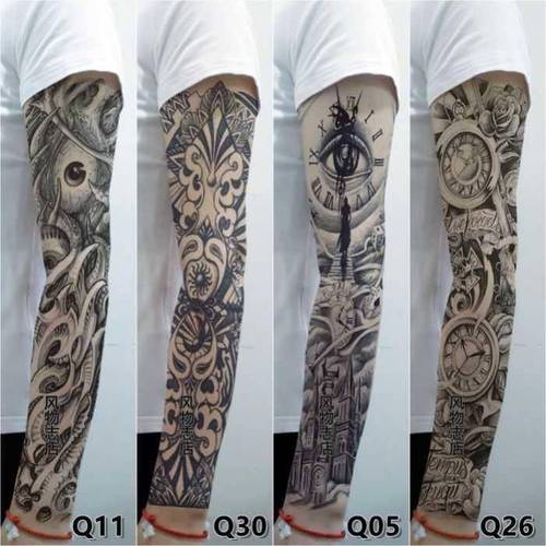 男人手臂纹身贴花臂胳膊全臂防水防汗持久仿真龙图案