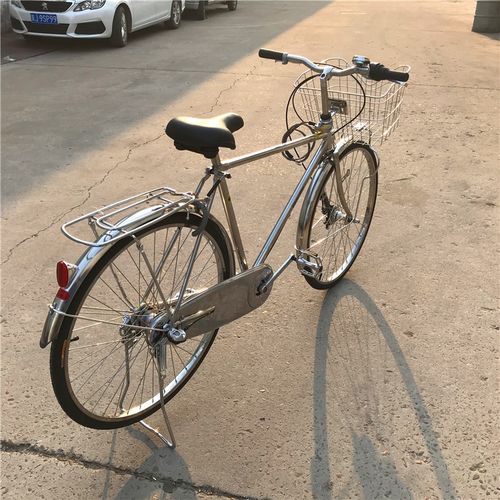 基洛夫牌出口日本自行车不锈钢自行车日式车内三速通勤自行车前后双