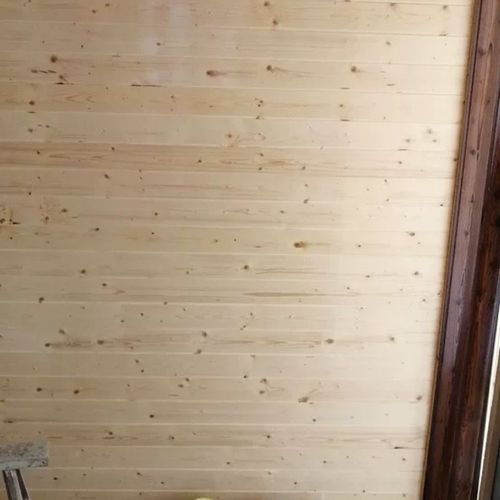 桑拿板实木扣板免漆杉木松木护墙板墙裙吊顶木屋阁楼墙板.