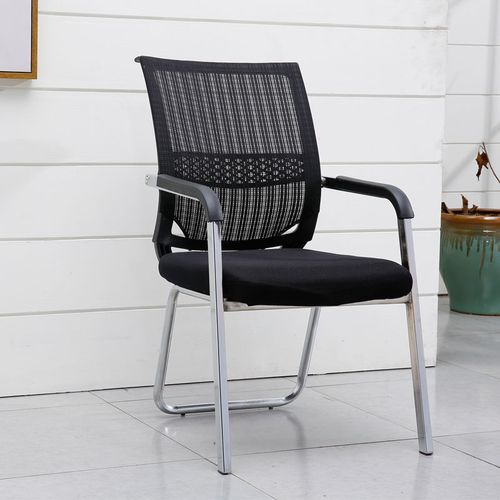 办公椅子家用座椅人体工学椅 黑色 钢制u字脚 椅子单把价格