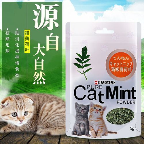 尾巴星人猫薄荷叶粉猫草去毛球清洁口腔助消化猫咪零售袋装零食5g