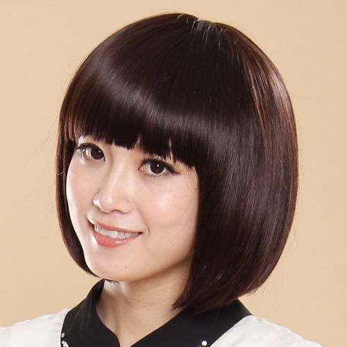 假发女短发齐刘海蓬松bobo头斜刘海女士款逼真波波头发型发套