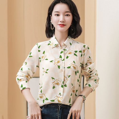 唯品会特卖真丝缎面衬衫女长袖春秋季气质清仓杭州桑蚕丝大牌上衣