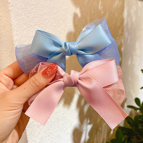 儿童头饰蝴蝶结2021年新款后脑勺发夹公主丝带发饰六一演出头花女