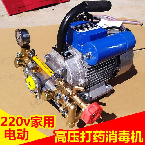 便携式220v电动打药机单相二缸高压清洗柱塞泵园林农用喷雾器包邮