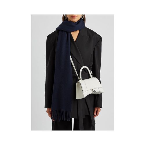 香港直邮acne studios 深蓝色徽标围巾 857018