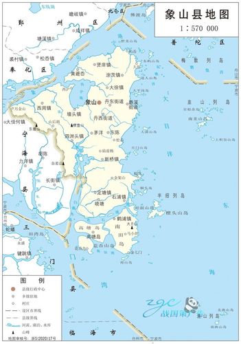 新版宁波市象山县地图交通河流水系卫星旅游地形政区电子版定制