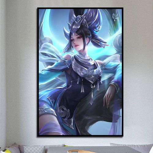 女娲 朔望之晖diy数字油画荣耀手绘涂色填充画装饰挂画休闲画