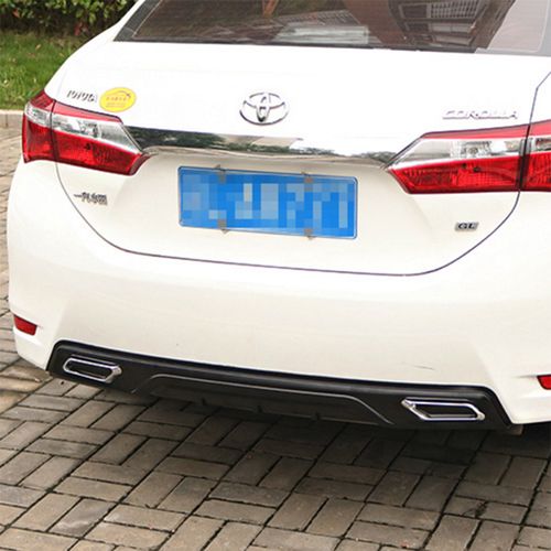 尾翼扰流板改装专用双出排气后杠装饰护杠 新卡罗拉概念款后唇全黑款