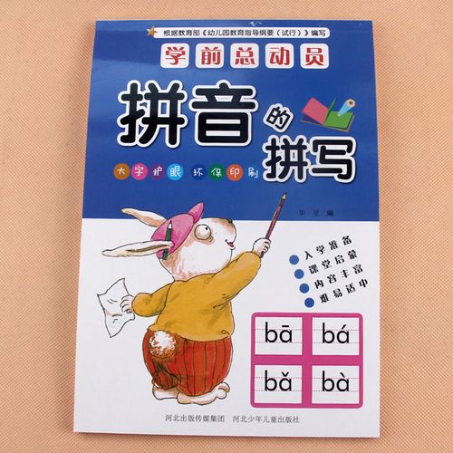 学前班幼儿园中班大班拼音拼读练习题试题天天练练习书课堂外作业本