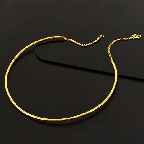 宝创黄金项圈女项链足金999新款金圈儿童颈圈可定制实心或空心结婚