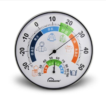 明高th860-中国居家温湿度计机械式大数字大表盘挂壁测空气温度计