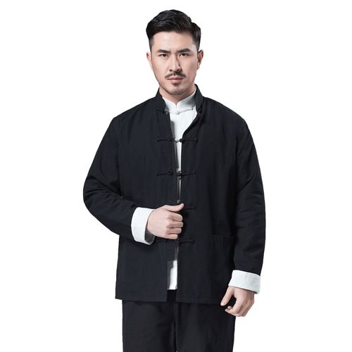 啄木鸟男装唐装春秋冬季长袖中式青年上衣中老年男士男式春秋季复古