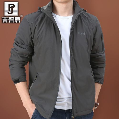 秋冬男装休闲外套青年户外加绒加厚宽松大码上衣服潮运动冲锋夹克