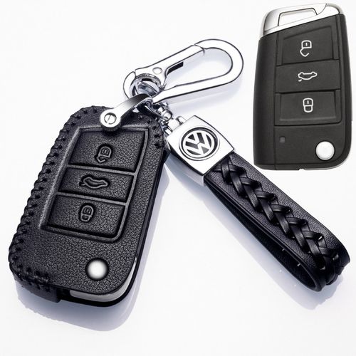 众朗逸钥匙壳原装真皮 朗逸车钥匙套2022款包2021朗逸plus扣专用壳男