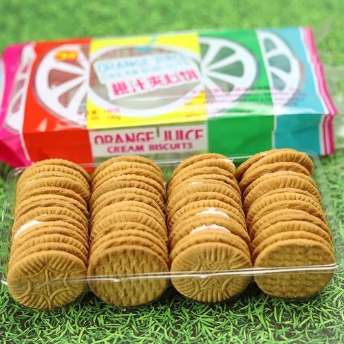 湖北天门饼干味夹心老式橘子8090橙汁 零食童年怀旧特产湖北