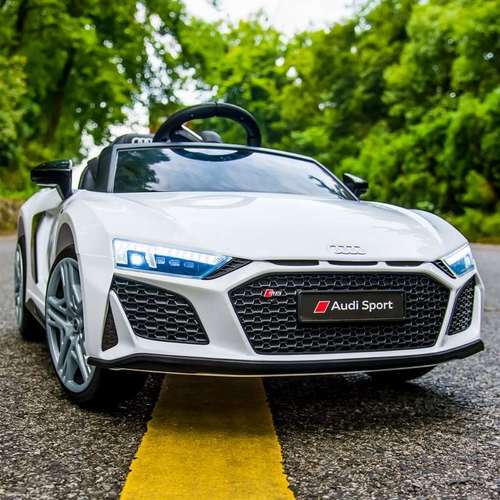 正品奥迪r8儿童电动车四轮男孩女孩宝宝带遥控充电玩具汽车可坐人