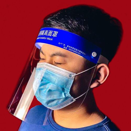 医用隔离面罩防护罩防疫面屏防飞沫透明成人防护面具防飞沫泼溅