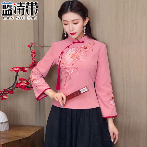 唐装女秋款改良汉服秋冬盘扣中国风少女民国复古女装中式旗袍上衣