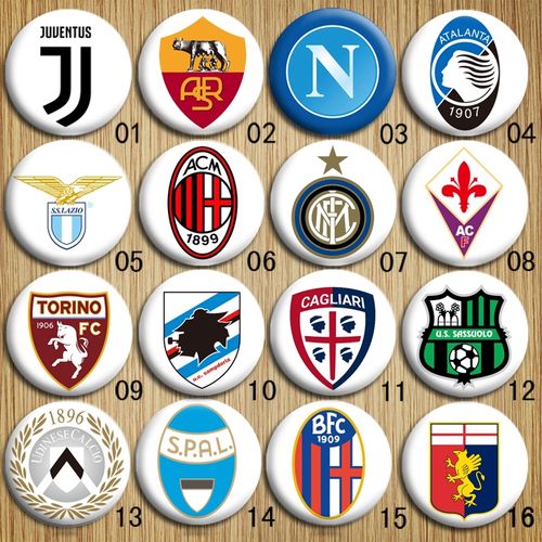 意甲俱乐部队徽logo徽章胸针可以来图定做一个起做本款默认5厘米