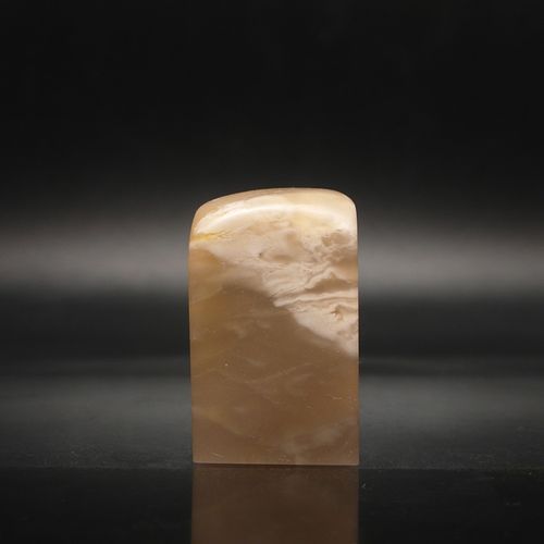 巴林石印章石料篆刻印章虾青云水冻石22*22*38mm