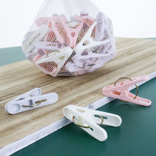 50个夹子塑料家用晾衣夹防风夹小号袜子夹防滑内衣服晾晒夹蚊帐夹