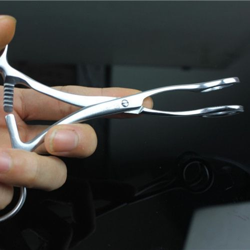 不锈钢海绵钳 拉舌头 舌钳 丁字 急救开口器 嘴巴口腔撑开器 舌钳 直