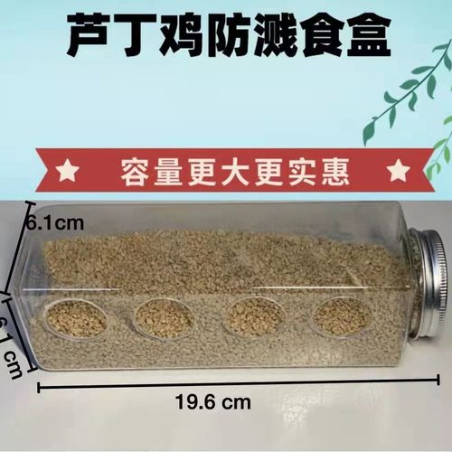 自制芦丁鸡喂食器防止洒料食盒自制芦丁鸡喂食