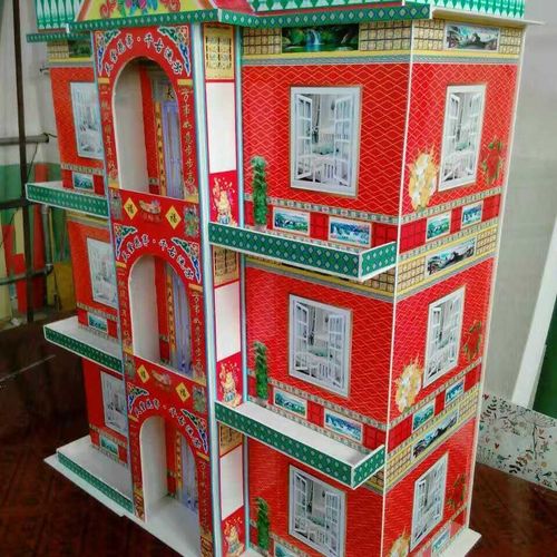 泡沫楼祭祀泡沫板别墅三层楼 双层楼 半成品纸扎殡葬用品店