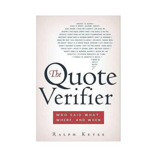 【预订】the quote verifier: who said what, where, and when