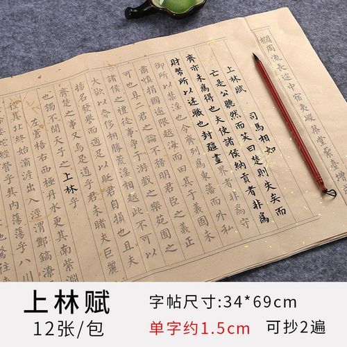 天高上林赋长卷 司马相如全篇上林赋临摹长卷字帖柳体小楷描红字帖