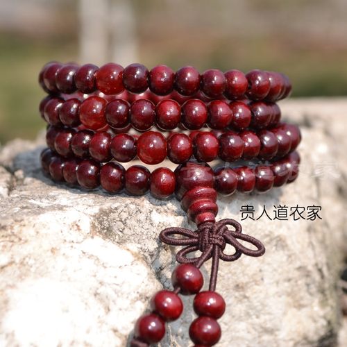 寺庙用品木质佛珠108子仿紫檀108颗佛珠手链手串 男女