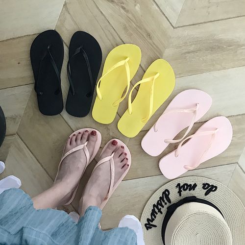 2018新款人字拖女夏时尚外穿平底百搭休闲学生防滑沙滩夹脚凉拖鞋