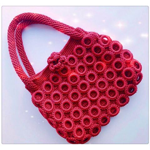 【成品包】手工编织包毛线包包手工勾包手提包女空心线圈圈包包邮