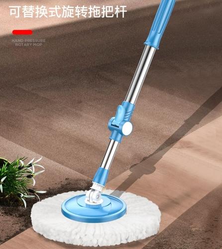 通用旋转拖把杆加粗不锈钢墩布杆拖布杆替换拖把头好神拖懒人拖把