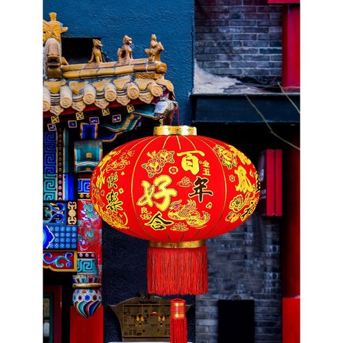 灯笼结婚大门口婚庆婚礼嫁女大红灯笼红灯笼阳台宫灯户外灯笼挂饰