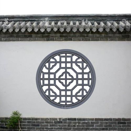 仿古庭院围墙镂空花窗古建园林围墙院墙装饰中式徽g派镂空窗花砖m