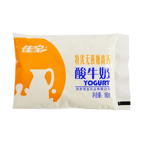 佳宝特优无糖高钙酸牛奶160g/袋
