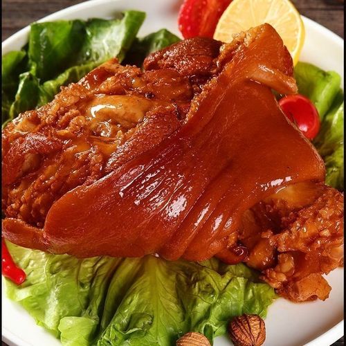 卤猪肘子肉红烧蹄髈猪腿真空包装开袋即食250g特价无骨卤味食品