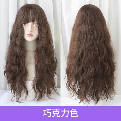 女卷发空气长头套u自然卷刘海假发长发烫式套蓬松全