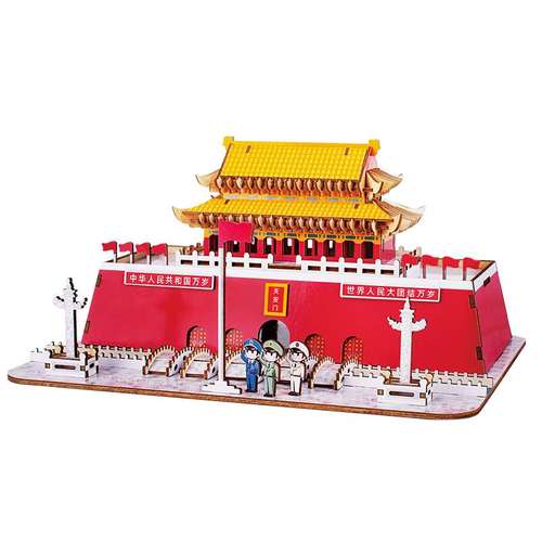 木制模型天安f门建筑3diy立体拼图儿童益智成年高难度拼装玩具礼
